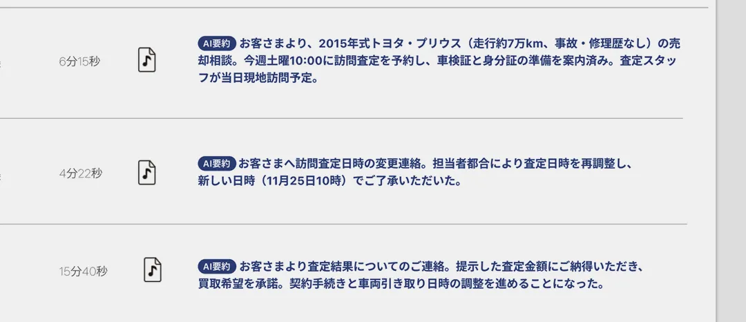 全文を読む手間なく、要点だけを一覧で把握。